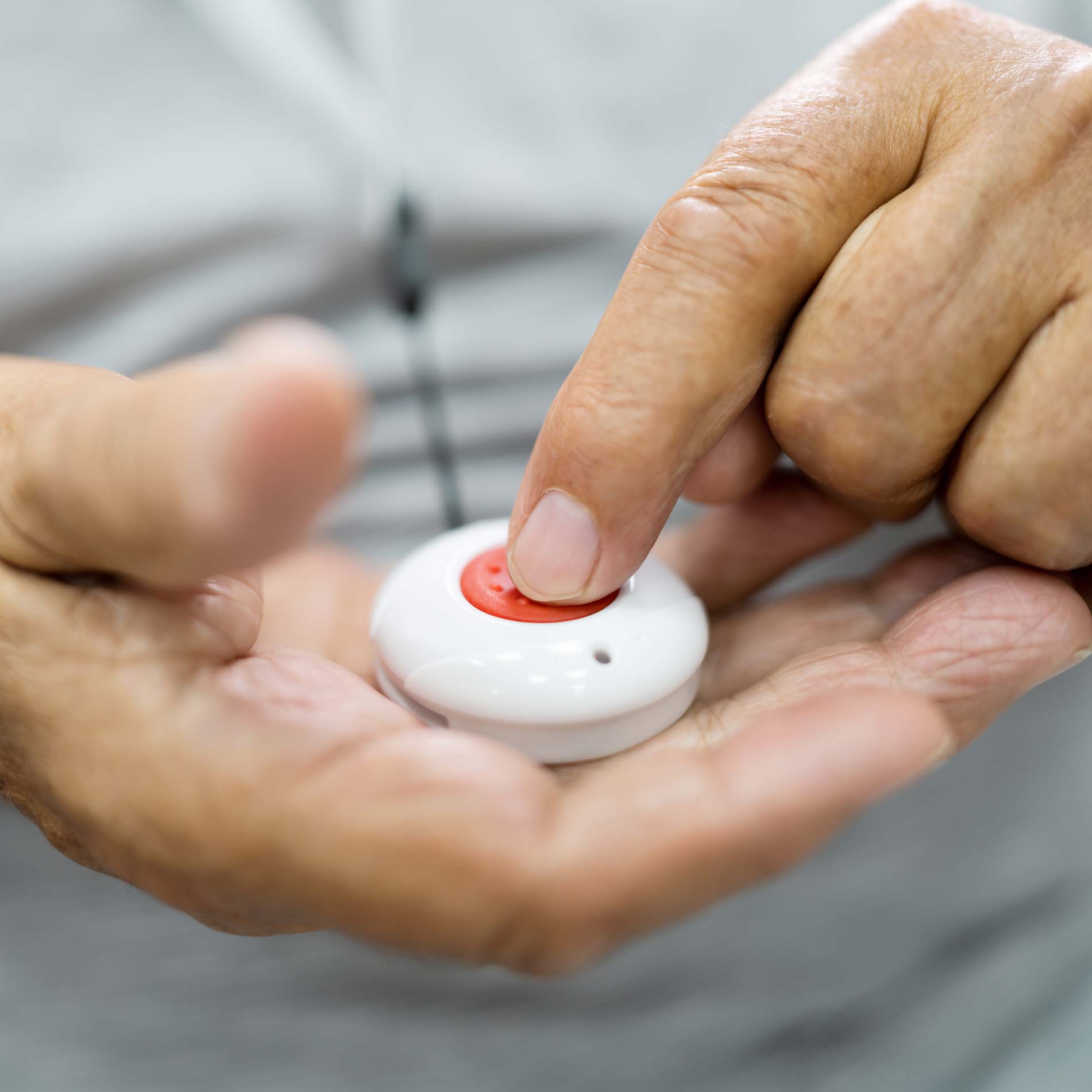 An emergency call button available to Jordan Oaks residents