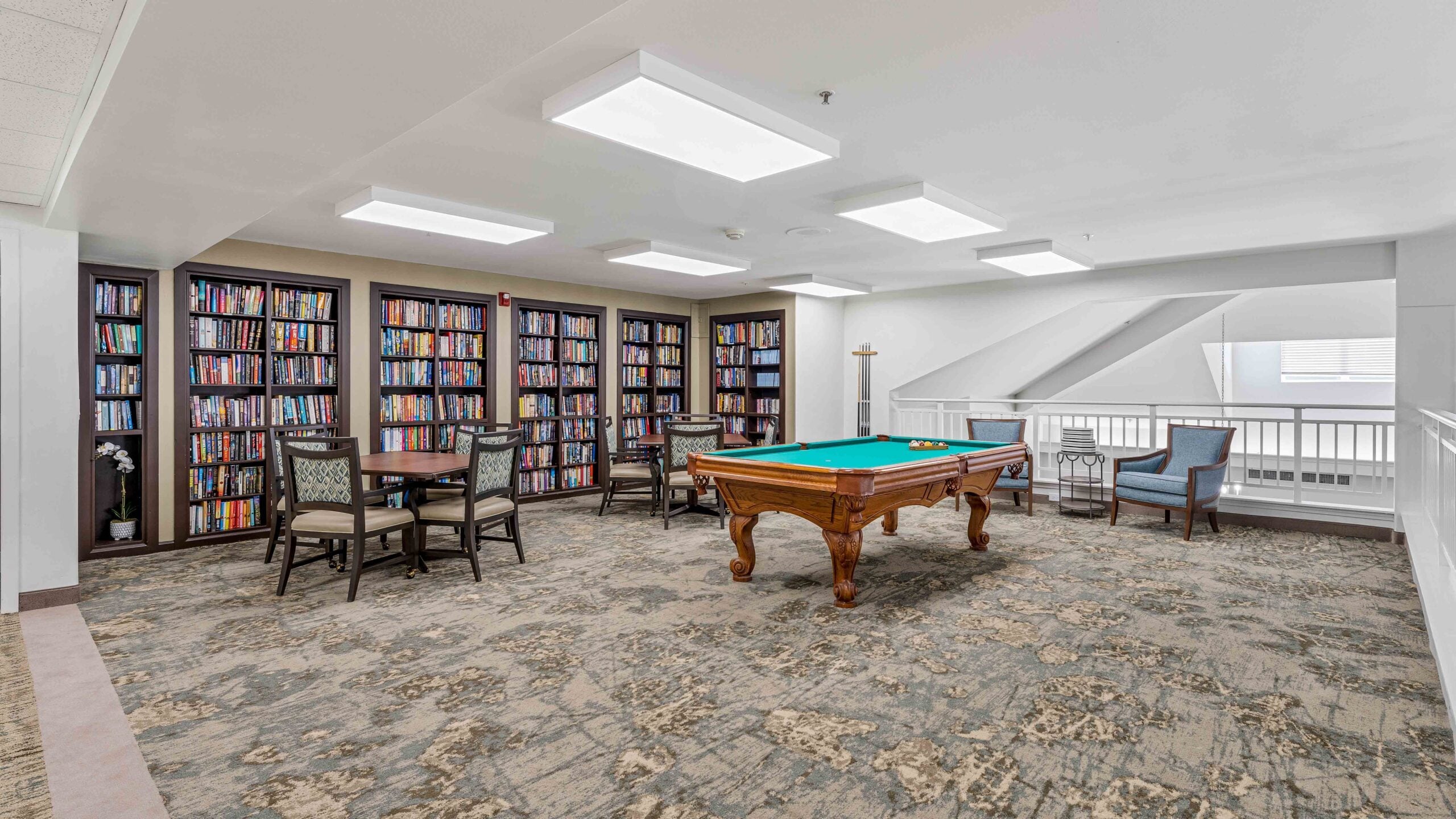 The game room at Jordan Oaks