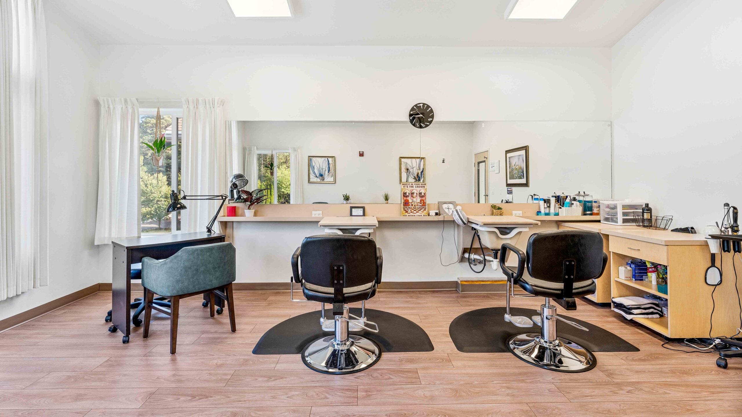 The beauty salon at Jordan Oaks