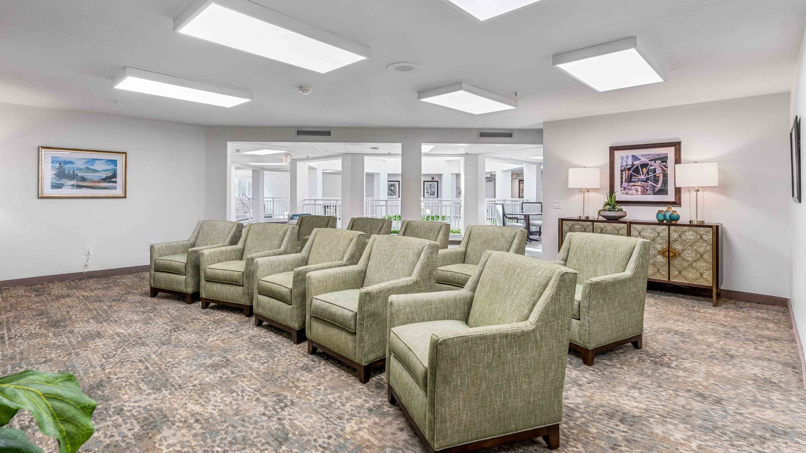 The TV lounge at Jordan Oaks