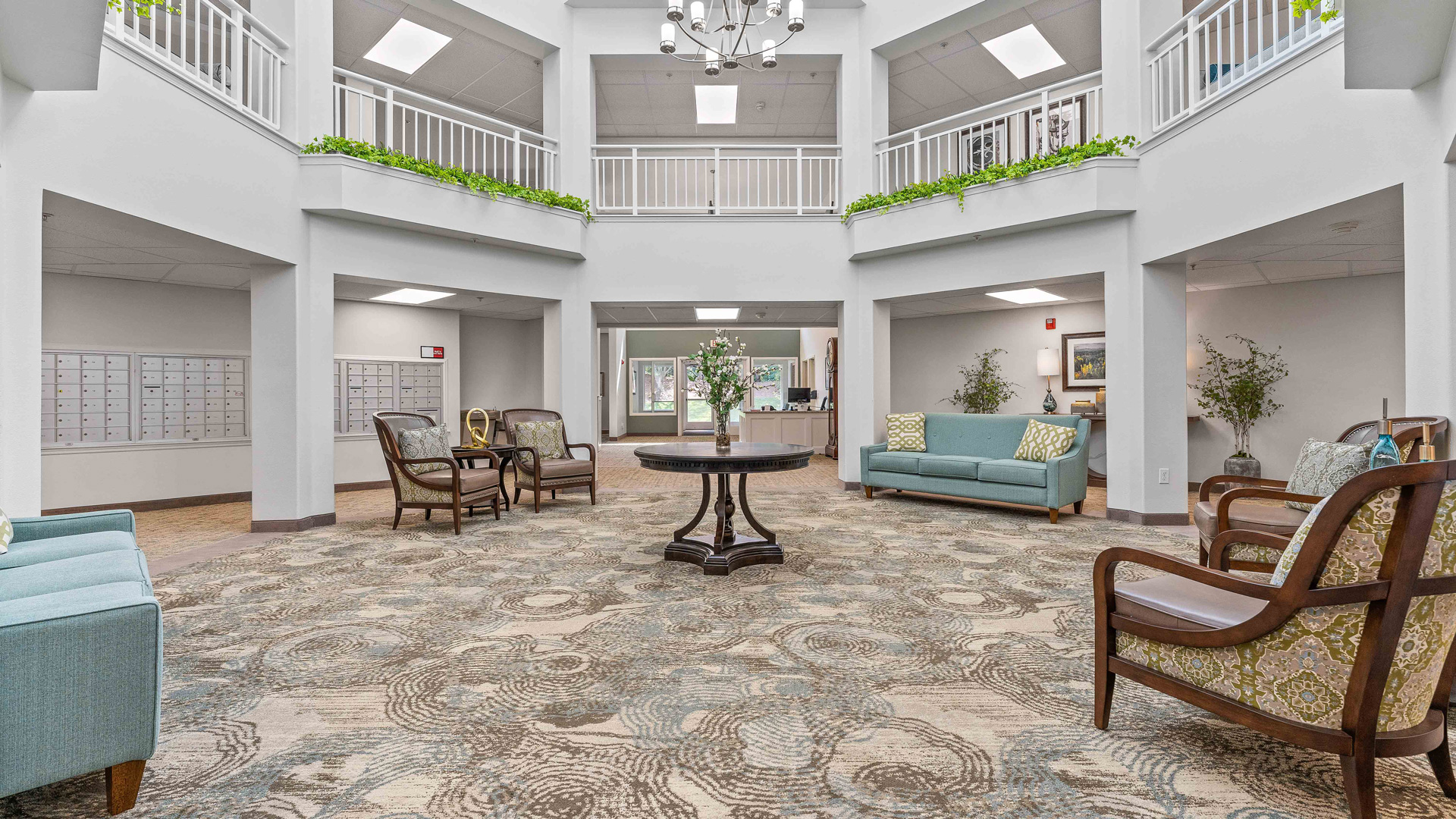 The atrium at Jordan Oaks